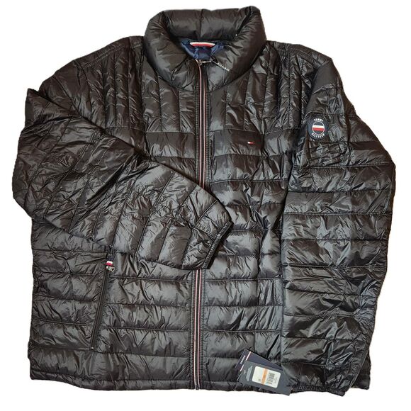Tommy Hilfiger Men's 3XL Black Packable Puffer Jacket – Lightweight & Insulated - Picture 1 of 11
